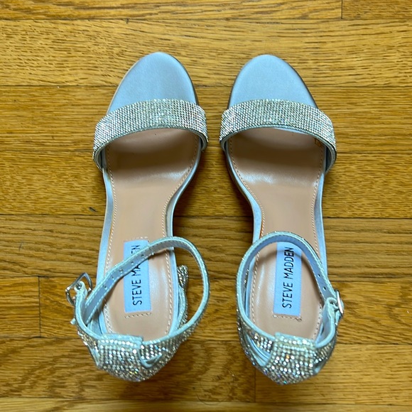 STEVE MADDEN Rhinestone Sandals Heels New Size 7.5 - Picture 5 of 10